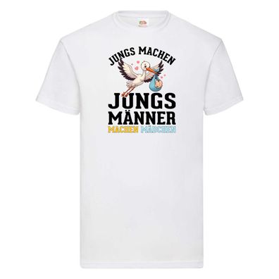 Männer machen Mädchen | Schwangerschaft | verkündung T-Shirt Weiß