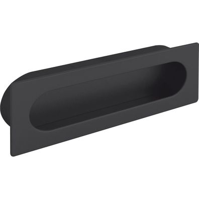 SIRO Muschelgriff Azan Breite 125mm Einlassmaß 121x39mm zink schwarz matt