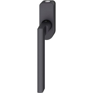 FSB Fenstergriff abschließbar ovale Rosette Aluminium schwarz matt
