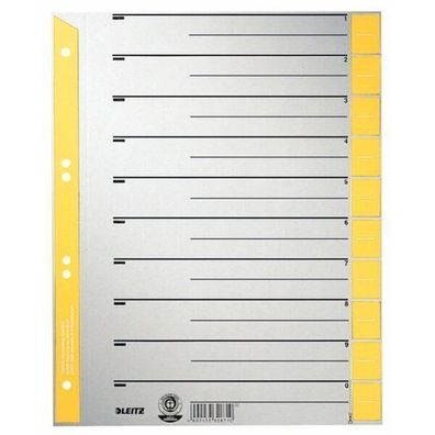 100x = 1Pck LEITZ 1652-00-15 Trennblätter gelb f. A4 Trennblatt Register NEU&OVP