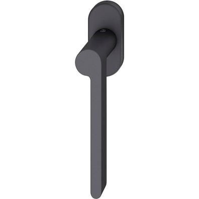 FSB Fenstergriff ovale Rosette rechts Aluminium schwarz matt