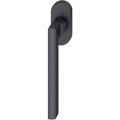 FSB Fenstergriff ovale Rosette Aluminium schwarz matt