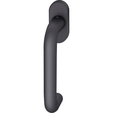 FSB Fenstergriff ovale Rosette Aluminium schwarz matt