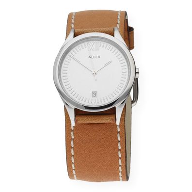 Alfex Damenarmbanduhr 5492.176 Leder braun