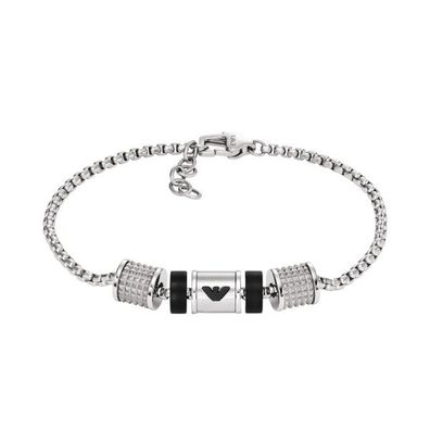 Emporio Armani Herren Armband EGS2999040 Edelstahl Natural Stone