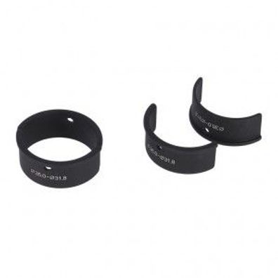 Reduzierhülsen-Set Ergotec schwarz Alu, für Vorbauten (35mm auf 31,8mm)