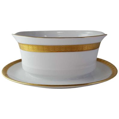 Sauciere mit Teller 1tlg. Eschenbach Alte Formen Goldrand Goldrand W5945