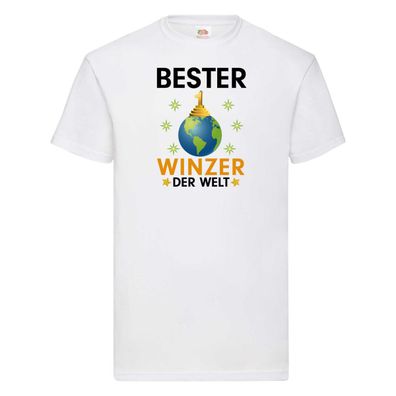 Welt Bester Winzer | Weinbauer | Wein T-Shirt Weiß