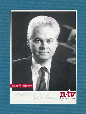 Klaus Wiesinger ( Moderator N-TV) - persönlich signiert