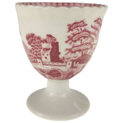 Eierbecher auf Fuß Spode Copeland Pink Tower Rot Keramik