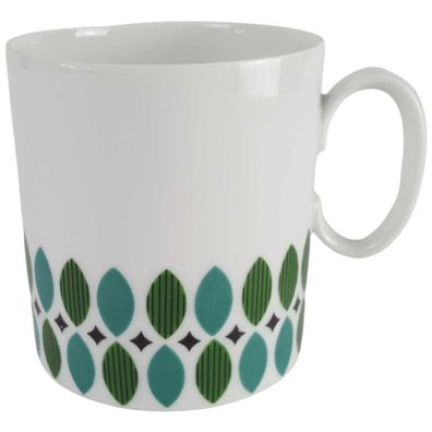 Kaffeetasse Thomas Medaillon grüne Blätter H 7,1 cm