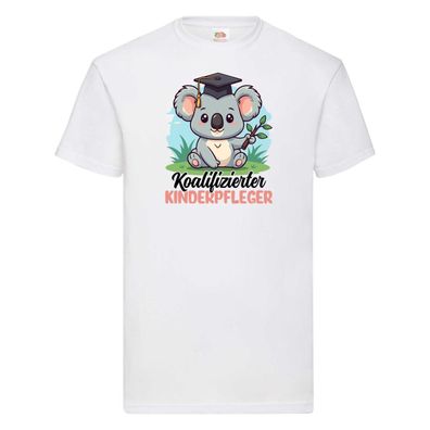 Koalifizierter Kinderpfleger | Pfleger | Kinder T-Shirt Weiß