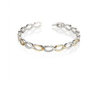 Boccia Armband 0383-02 Titan Bicolor teils vergoldet