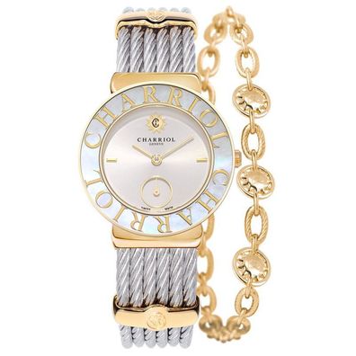 Charriol Damenarmbanduhr ST30YC.560.012 St. Tropez Edelstahl Bicolor vergoldet