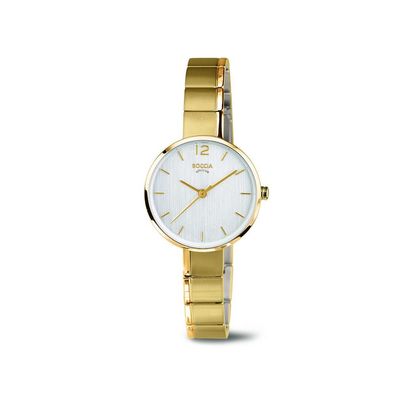 Boccia Damen Uhr 3308-03 Titan Gold plattiert