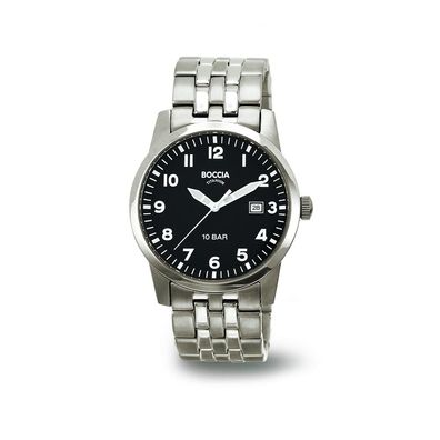 Boccia Herren Uhr 3631-02 Titan mit Datumsanzeige