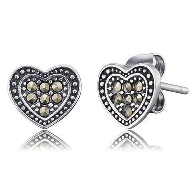 Engelsrufer Ohrstecker ERE-HEART-MA-ST Sterling Silber Herz mit Markasiten