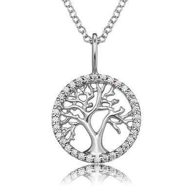 Engelsrufer Kette Silber mit Anhänger ERN-LILTREE-ZI Lebensbaum mit Zirkonia