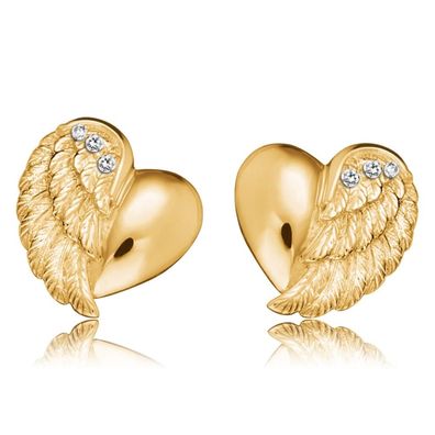 Engelsrufer Ohrstecker ERE-LILHEARTWING-STG Sterling Silber Herzflügel Gold plattiert