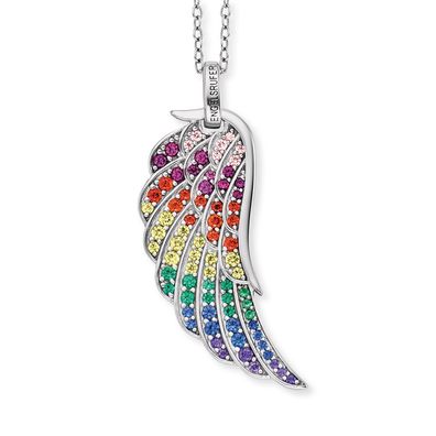 Engelsrufer Kette Silber mit Anhänger ERN-WING-ZIM Flügel mit Zirkonia