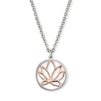 Engelsrufer Kette Silber mit Anhänger ERN-LILLOTUS-BICOR roségold plattiert