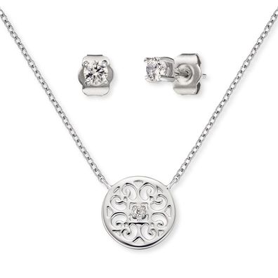 Engelsrufer Set Halskette und Ohrstecker Silber ERMT-LILORNA-ZI Zirkonia