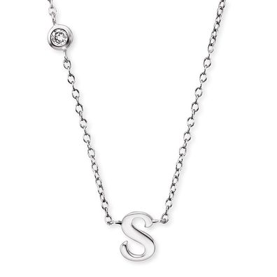 Engelsrufer Buchstaben S Kette Silber ERN-INITIAL-S mit Zirkonia