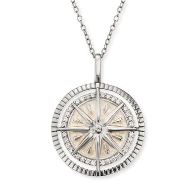 Engelsrufer Silber Kette mit Anhänger ERN-WINDROSE-ENP-ZI mit Zirkonia