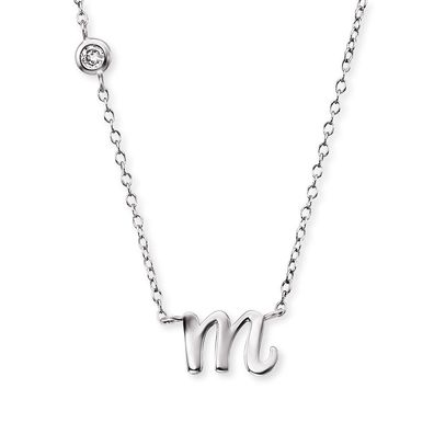 Engelsrufer Buchstaben M Kette Silber ERN-INITIAL-M mit Zirkonia