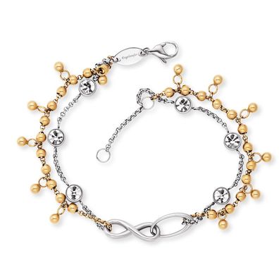 Engelsrufer Armband ERBS-INFINITY-ZI-BI Boho Chic Unendlichkeit Edelstahl vergoldet