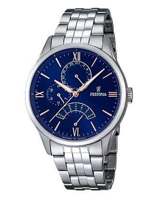 Festina Herrenarmbanduhr Edelstahl F16822/3 Retrograde