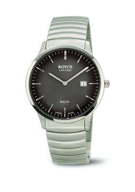 Boccia Herren Uhr 3645-04 Royce Concept Titan mit Datumsanzeige