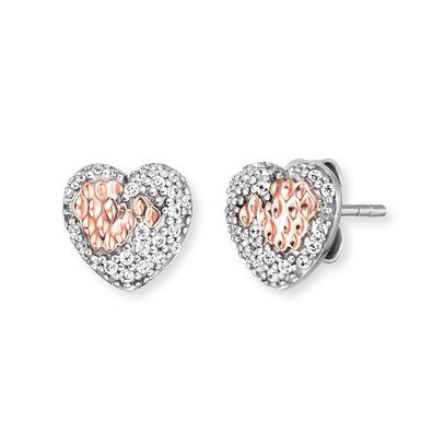 Engelsrufer Ohrstecker ERE-DARLING-BIR-ST Sterling Silber Roségold plattiert Herz