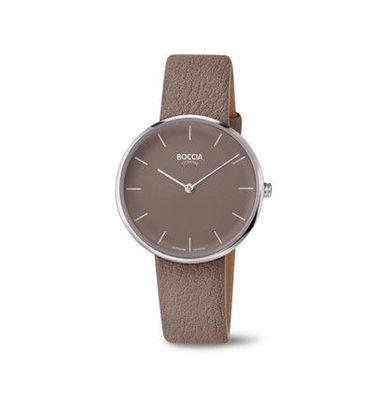 Boccia Damen Uhr 3327-02 Titan mit veganem Lederband