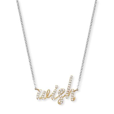 Engelsrufer Halskette Silber ERN-WISH-ZI-BIG Gold plattiert WISH