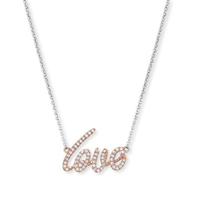 Engelsrufer Halskette Silber ERN-LOVE-ZI-BIR Roségold plattiert