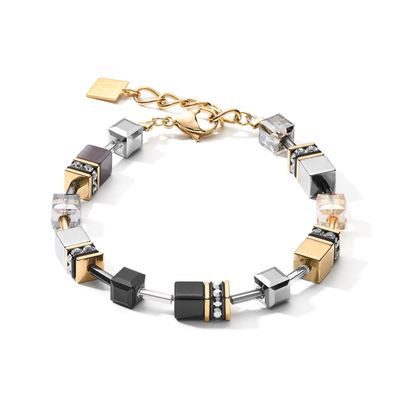 Coeur de Lion Armband 2839/30-1216 GeoCube grau-vergoldet