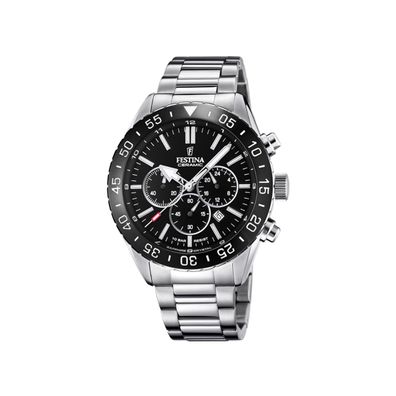 Festina Herren Uhr F20575/3 Chronograph Edelstahl, Keramik