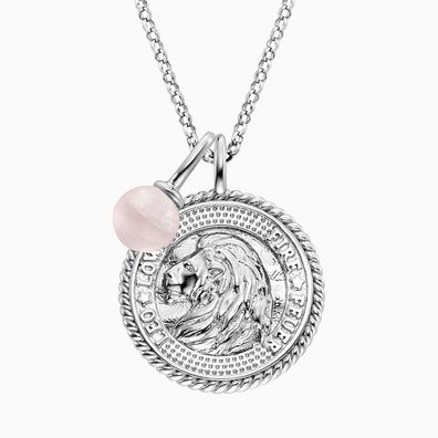 Engelsrufer Kette Silber ERN-LEO-RQ-ZI Sternzeichen Löwe mit Rosenquarz