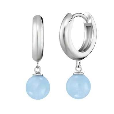 Engelsrufer Creolen ERE-BA-CR Sterling Silber mit Achat Perle