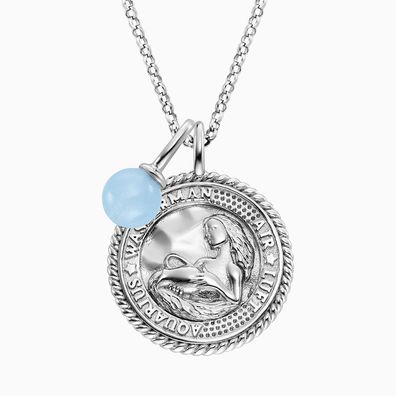 Engelsrufer Halskette Silber ERN-AQUARIUS-BA-ZI Sternzeichen Wassermann mit Achat