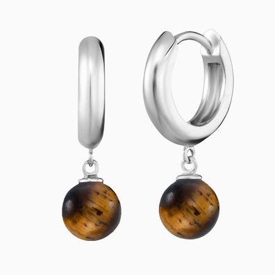 Engelsrufer Creolen ERE-TE-CR Sterling Silber mit Tigerauge Perle