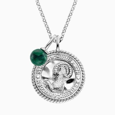 Engelsrufer Kette Silber ERN-CAPRICORN-ML-ZI Sternzeichen Steinbock mit Malachit