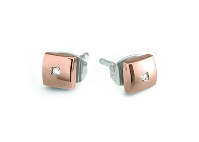 Boccia Ohrstecker 05050-04 Titan Rosé vergoldet mit Diamant
