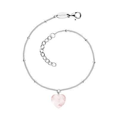 Engelsrufer Armband ERB-HEART-RQ Sterling Silber mit Rosenquarz