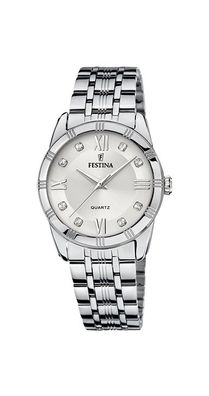 Festina Damen Uhr F16940/A Edelstahl mit Schmucksteinen