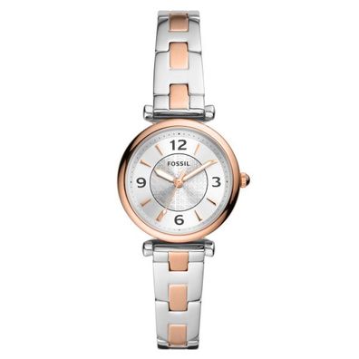 Fossil Damen Uhr ES5201 Carlie 3-Zeiger-Werk Edelstahl