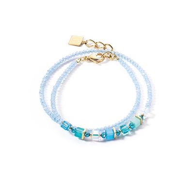 Coeur de Lion Armband 4564/30-0600 Joyful Colours Wrap gold türkis