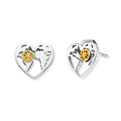 Engelsrufer Ohrstecker ERE-ALOHAHEART-BI-ST Sterling Silber teils vergoldet
