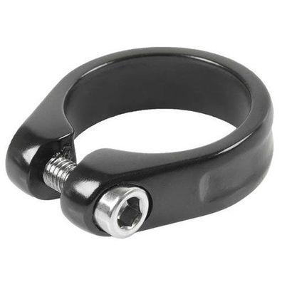 Sattelstützklemme , ø = 31,8mm, schwarz mit Inbus-Schraube, Messingschlager, 250938